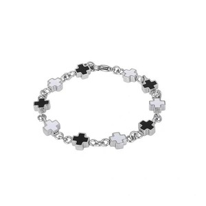 Gioielli in Acciaio Inossidabile di Alta Qualità, Croci Nere Versatili per Bracciali da Uomo e Donna, Design Elegante per Bracciali Componibili ALN2601001787 - Product Image 6