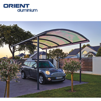 Abri de voiture extérieur moderne et personnalisé 2026 en aluminium avec toit en polycarbonate pour garages de stationnement – Nouveau design