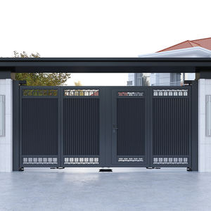 Aluminium Duurzame Moderne Automatische Glijdende Binnenplaats Villa Outdoor Elektrische Ophanging Garagedeur Muur Poort Gemakkelijk - Product Image 5