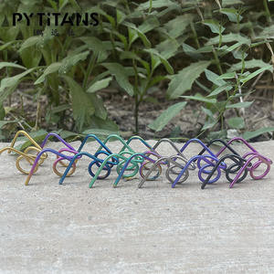 PYTITANS GR5 Ressorts de frein en titane pour étrier <span class=keywords><strong>Brembo</strong></span>, broche en alliage de titane en forme de R pour blocage d'axe, plaquette de frein - Product Image 1