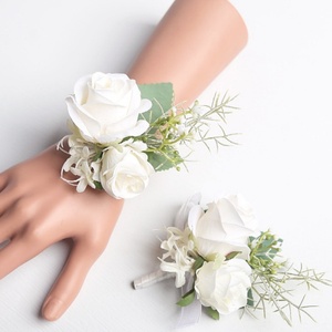 Flor de Muñeca <span class=keywords><strong>para</strong></span> Novia, Hortensia Artificial, Ramillete <span class=keywords><strong>para</strong></span> Novio, Realista, Hecho a Mano, de Rayón, Decoración <span class=keywords><strong>para</strong></span> Celebración de Bodas - Product Image 6