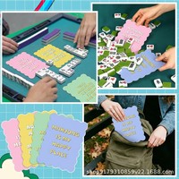 Jeu de cartes de Mahjong américain en plastique de qualité supérieure, épais, imperméable, respectueux de l'environnement, avec cartes de notation pour jeu de société