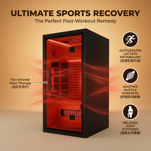 Sauna <span class=keywords><strong>de</strong></span> Madera con Vapor Seco, Bajo EMF, Lámpara <span class=keywords><strong>de</strong></span> Terapia <span class=keywords><strong>de</strong></span> Luz Roja, Materiales <span class=keywords><strong>de</strong></span> Madera <span class=keywords><strong>de</strong></span> Hemlock Canadiense, Infrarroja - Product Image 2