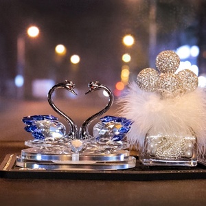 Murano <strong>Mother</strong> and <strong>Son</strong> Statue for Car Decoration Crystal Glass Crafts Swan Animal for Wedding Ornament Souvenirs - Product Image 4