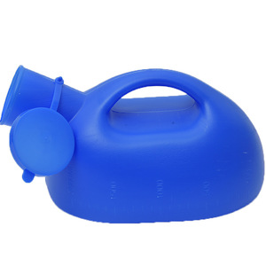 Urinoir portable en plastique de forme ovale bleu et blanc pour hommes, femmes, personnes âgées, enfants, usage domestique - Product Image 5