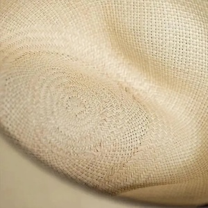 Natural Color Panama <b>Straw</b> <b>Fedora</b> Hat Paper Woven Unisex Travel Outdoor Cap with Ribbon Band - Product Image 4