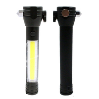 Lampe de poche à lumière LED, 3W, torche alimentée par batterie, stroboscopique rouge magnétique, fort, pour l'extérieur, 120 lumens, torche