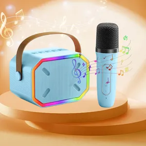 OEM Kids Bluetooth Portable Outdoor Speaker With Mini Playing Family Karaoke Set Wireless Microphone Speaker