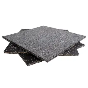 High Density 30mm Heavy Duty Black Rubber Flooring Mats Noise Reduction Protective Flooring