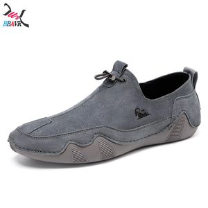 Mocasines de Cuero Antideslizantes para Hombre, Zapatos Casuales de Moda, Forro de Cuero Genuino, Talla Grande, Corte Bajo, para Primavera, Verano y Otoño - Product Image 6