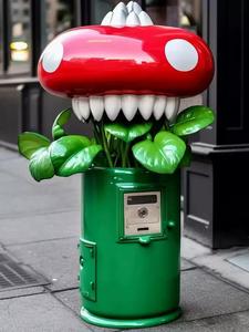 Escultura Grande para Exteriores, Estatua de Anime de Dibujos Animados, <span class=keywords><strong>Luigi</strong></span> y <span class=keywords><strong>Princesa</strong></span> Peach, Decoración Personalizada de Fibra de Vidrio para Centros Comerciales, Artesanía de Resina - Product Image 4