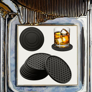 Posavasos redondos de 4 pulgadas para bebidas, posavasos de silicona de diseño moderno, posavasos de silicona personalizados - Product Image 3