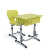 Bureau et chaise d'école modernes réglables en hauteur, en plastique, pour élèves du primaire