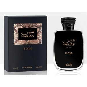 Rasasi Hawas <b>Black</b> for Men - 3.38 oz EDP <b>Spray</b> - Product Image 2