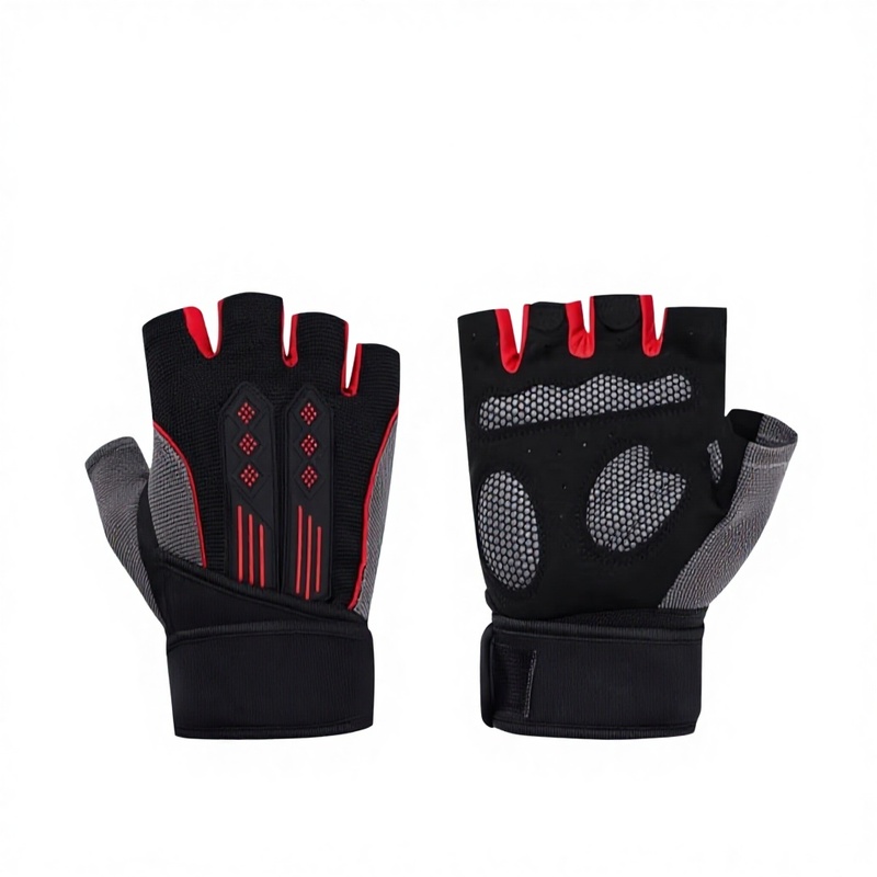 Half Finger Gym Gloves Wrist Wrap