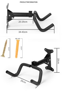 Support <span class=keywords><strong>mural</strong></span> rotatif pour <span class=keywords><strong>vélo</strong></span>, crochet de rangement <span class=keywords><strong>horizontal</strong></span> pour <span class=keywords><strong>vélo</strong></span>, pour garage, abri intérieur, en acier au carbone, vis incluses - Product Image 6