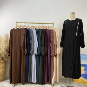 Premium Nida Women's Dresses Nursing Mother <b>Abaya</b> With Side Zip Islamic Clothing Women Puff Sleeves Breastfeeding <b>Abaya</b> (6822) - Product Image 6