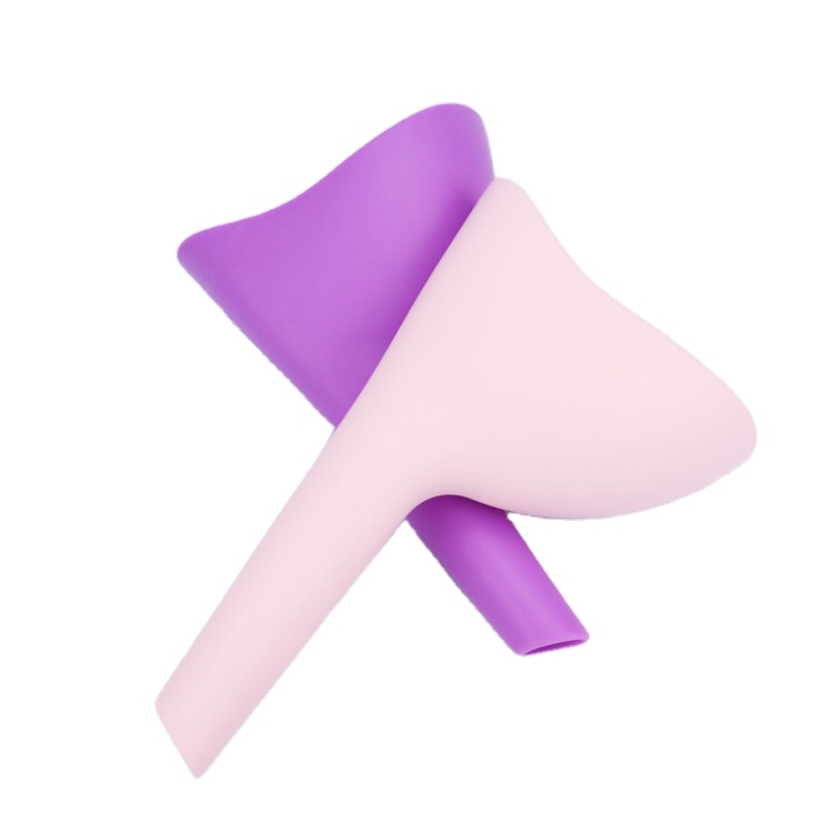 Amazon hot sale Reusable soft Portable Travel Camping Outdoor Standing Pee Reusable silicone women Urinal