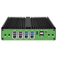 Mini PC industriel sans ventilateur BKHD H16 6e, 7e et 8e génération Intel Core i3 i5 i7, 4 LAN, 6 COM, GPIO, ordinateur embarqué