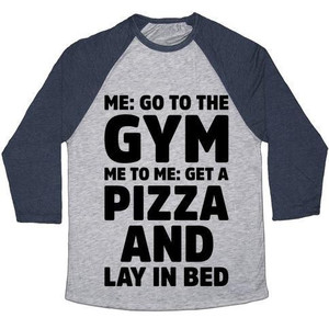 Camiseta de béisbol unisex Me to Me Go the Gym Tri-Blend - Product Image 3