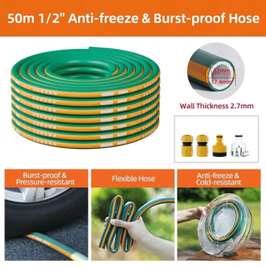 Tuyau d'<span class=keywords><strong>arrosage</strong></span> de jardin flexible anti-torsion 1/2 pouce, tuyau d'eau en PVC haute élasticité <span class=keywords><strong>50m</strong></span> avec une épaisseur de paroi de 2,7 mm pour l'<span class=keywords><strong>arrosage</strong></span> de la cour - Product Image 4