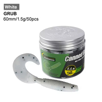 Vente en gros de 50 pièces/boîte 1.5g 60mm leurres souples artificiels bioniques de haute qualité pour la pêche, leurres en plastique souple pour la pêche