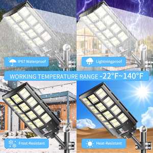 Farola Lampadaire Solaire Exterieur 1000w 500w 300w Powered entegre su geçirmez lamba açık Led hepsi bir güneş sokak lambası - Product Image 4