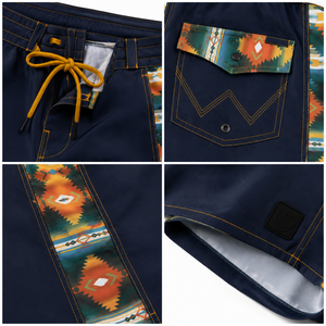 MOQ 50 pièces – Short de surf vintage pour homme, short de bain athlétique avec doublure en mesh et passants de ceinture, idéal pour les vacances et la plage - Product Image 3