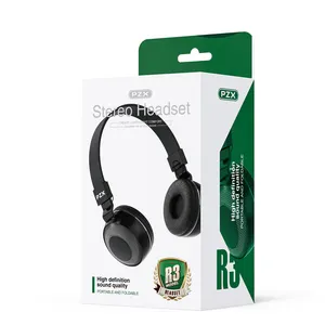 Fones de ouvido esportivos pzx factory r3, com fios, headset com microfone, para todos os smartphones