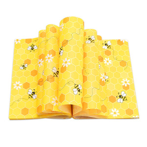 <span class=keywords><strong>Precio</strong></span> <span class=keywords><strong>de</strong></span> fábrica Summer Bee Wax Yellow Honeycomb Deli Paper Tissue Sandwich Wrap Paper Papel impermeable a prueba <span class=keywords><strong>de</strong></span> aceite - Product Image 1