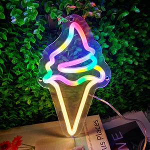 Venta al por mayor helados LED luz de neón marca acrílico tallado publicidad signo 5V - Product Image 2