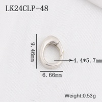 Argent brut S925 argent Sterling ouvrable ovale mousqueton Clip crochet anneau homard fermoir boucle connecteur bijoux accessoires