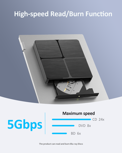 Lecteur externe Blu-ray/DVD pour PC USB3.0 & Type C, lecteur Blu-ray lecture et écriture BD/DVD/CD 6X 8X 24X - Product Image 5