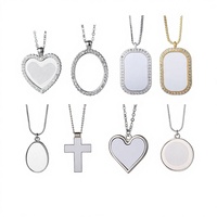 Toptan Modern Süblimasyon Baskılı Çinko Alaşımlı Buzlu Bling Zincir Kolye Sevgililer Günü Doğum Günü Yıldönümleri Hediyesi