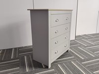 Commode à 4 tiroirs d'usine, meuble de chambre à coucher, armoire en MDF, meuble de rangement en bois, tiroir en bois