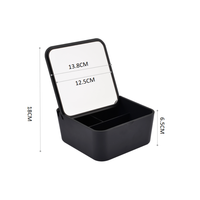 Miroir de maquillage cosmétique portable personnalisé avec boîte de rangement pliable pour chambre ou voyage