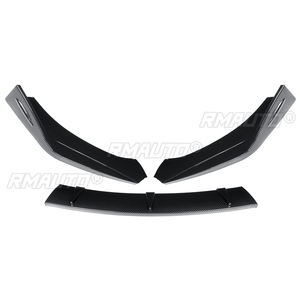 Kit carrosserie de protection pour pare-chocs avant de voiture, aspect fibre de carbone/noir brillant/noir mat, lèvre de spoiler, diffuseur, pour Audi TT RS 2004-2019 - Product Image 4