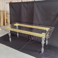 Luxus-Stil Acryl Kunststoff Esstische Hochzeit Ladegerät Events Party Bankett