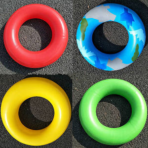 B01 Anneaux de natation en caoutchouc résistant à l'usure pour adultes et enfants, bouées de sauvetage gonflables épaissies - Product Image 4