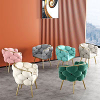 Chaise basse en métal monoplace personnalisée canapé léger et confortable de loisirs de maquillage relaxant pour chambre à coucher salon hôtels