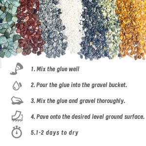 Granito Natural moderno, pequeños guijarros blancos como la nieve, grava de enlace de resina fina para aplicación de parque, materia de piedra Natural - Product Image 5