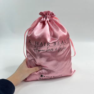 Luxury Champagne Satin <b>Drawstring</b> <b>Bags</b> with Custom Logo - Soft Silk Gift Pouches for Small Business - Product Image 6