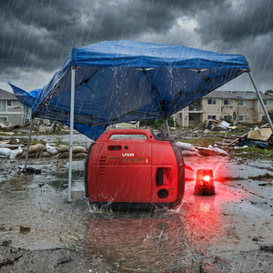 EV22i 2200W Générateur portable à onduleur 4 temps Moteur à essence 5KW monophasé 50Hz à démarrage par rappel avec réservoir de carburant 4L - Product Image 1