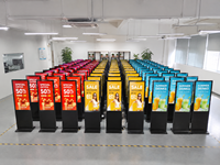 Pantalla LCD Vertical de 65 Pulgadas para Kiosco, Señalización Digital para Interiores, para Tiendas Minoristas, Metro, Aeropuertos, Publicidad