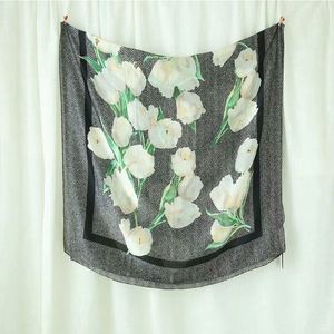 Nuevo Pañuelo de Seda Sintética de Doble Uso para Mujer, Protección Solar, Vacaciones en la Playa, Verano - Product Image 3