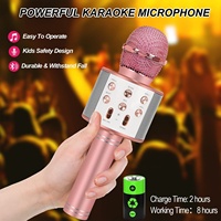 Microphone et haut-parleur 2 en 1, 5 effets de changement de voix, Bluetooth 5.0, emplacement pour carte TF, haut-parleur karaoké sans fil portable pour les fêtes