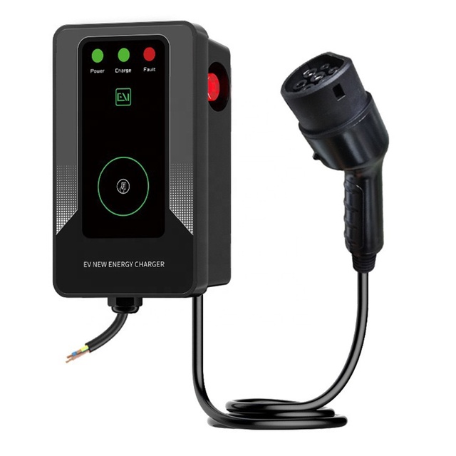 EU New Energy EV Charging Station BYD Electric Vehicle Type2 Charging Gun 7Kw Card Start Wall-mounted Column Ac Ev Charging Pile