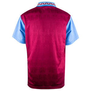 Vente en gros de maillots de football rétro personnalisés pour hommes, col polo bleu ciel, boutons sur le devant, écusson étoile, polyester de haute qualité, séchage rapide - Product Image 2
