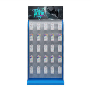 Présentoir pliable pour accessoires de téléphone portable avec crochets, présentoir de vente au détail pliable - Product Image 2