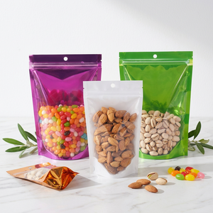 Aluminum <b>Foil</b> Stand up Pouch Clear <b>Window</b> Matte Frosted Ziplock Bag for Coffee Pet Food Snack Factory Direct OEM ODM - Product Image 3